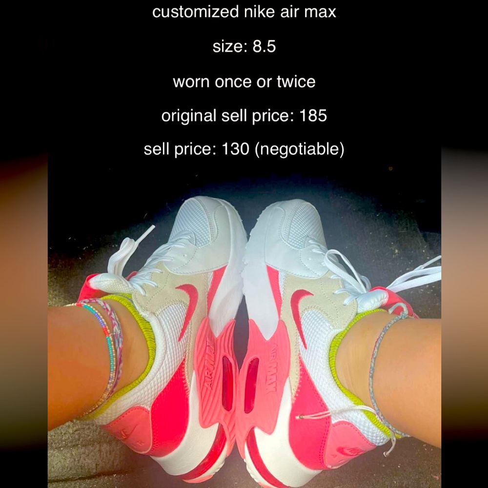 Nike air max, 8.5, customized, only worn once